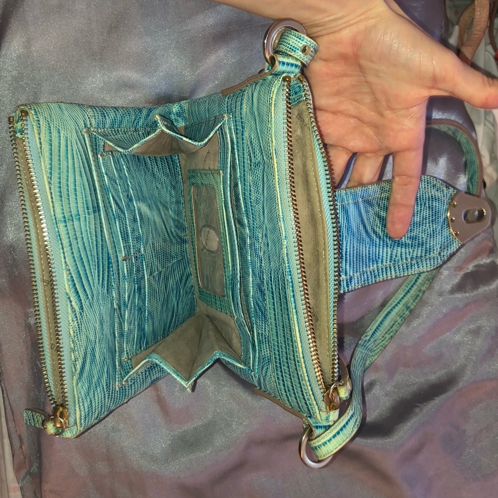 Turquoise Brahmin purse